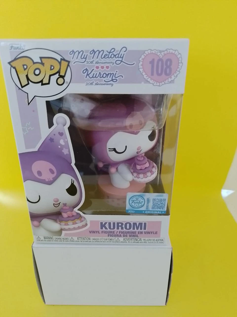 Funko Pop! Hello Kitt - Kuromi 20th Anniversary #108 Edição Especial - NOVO